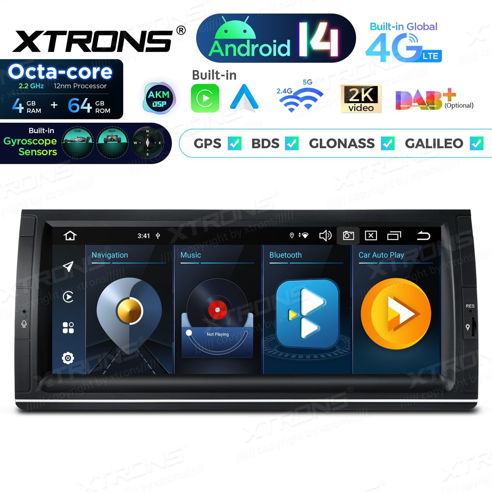 Xtrons PX1453BLHGS